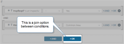 If statement that shows the join options outside of any shaded and bracketed areas