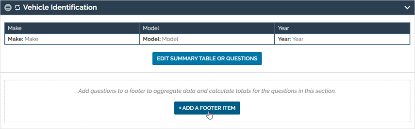 Add a footer to a repeatable section