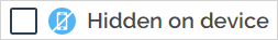 "Hidden on Device" Restriction checkbox