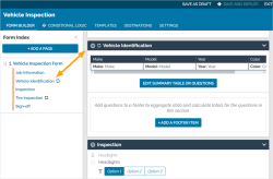 The Form Builder Repeatable Section Headings