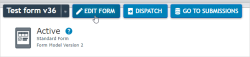Select "Edit Form" to enter the Form Builder.