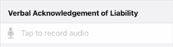 Example of an Audio question with no recording.