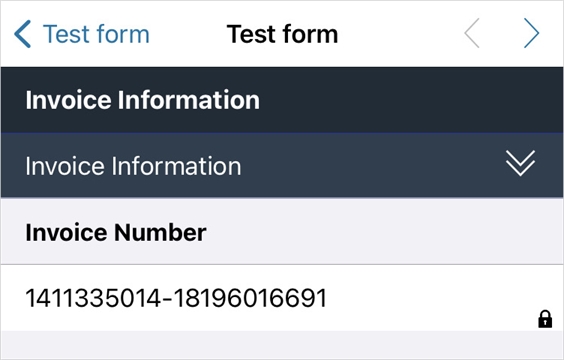 The result of generating an invoice number using a dispatch destination.