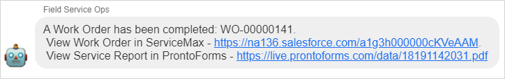Shows an example of a notification in Zinc