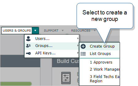 working with menu groups and subgroups - - platform... Manage Groups